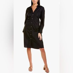 Vince Long Sleeve Soft Fitted Shirt Dress